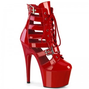 Pleaser Adore-1013MST Laarzen Dames Rood | BELGIE BENCBDYP