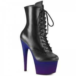 Pleaser Adore-1020BP Laarzen Dames Zwart Blauw | BELGIE BEFARNIG