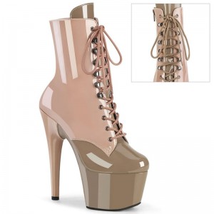 Pleaser Adore-1020DC Laarzen Dames Beige Bruin | BELGIE BEKFTRPQ