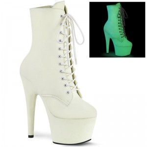 Pleaser Adore-1020GD Vegan Leather Laarzen Dames Wit | BELGIE BERCHGTX