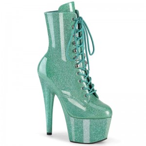 Pleaser Adore-1020GP Laarzen Dames Groen | BELGIE BEVDWBRG