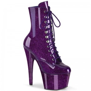 Pleaser Adore-1020GP Laarzen Dames Paars | BELGIE BEHBJCPQ