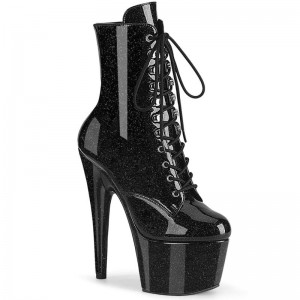 Pleaser Adore-1020GP Laarzen Dames Zwart | BELGIE BEQFKNLR