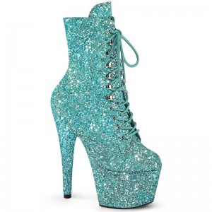 Pleaser Adore-1020GWR Laarzen Dames Turquoise | BELGIE BELJMQUE