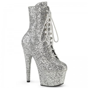 Pleaser Adore-1020GWR Laarzen Dames Zilver | BELGIE BEWKNIHV