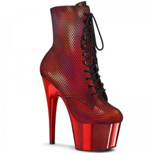 Pleaser Adore-1020HFN Laarzen Dames Rood | BELGIE BEJCWMTQ