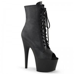 Pleaser Adore-1021 Vegan Leather Laarzen Dames Zwart | BELGIE BEWTRBHL