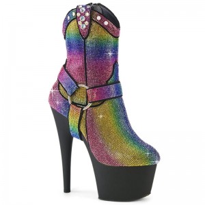 Pleaser Adore-1029RS Laarzen Dames Gekleurd Zwart | BELGIE BEWRPBVG