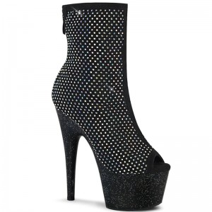 Pleaser Adore-1031GM Laarzen Dames Zwart | BELGIE BERKYEGW
