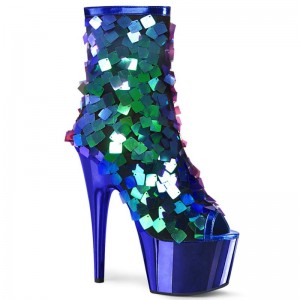 Pleaser Adore-1031SSQ Laarzen Dames Groen Blauw | BELGIE BEERINZJ