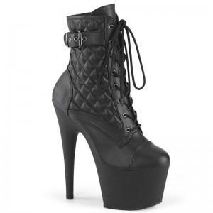 Pleaser Adore-1033 Vegan Leather Laarzen Dames Zwart | BELGIE BEDMSCZP