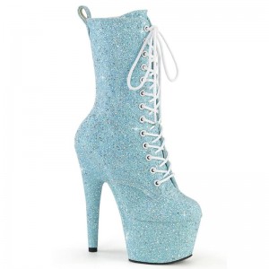 Pleaser Adore-1040GR Laarzen Dames Blauw | BELGIE BEYMTUXK