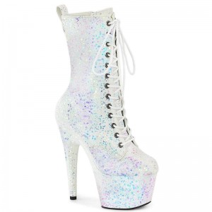 Pleaser Adore-1040-IG Laarzen Dames Wit | BELGIE BEIKQAWO