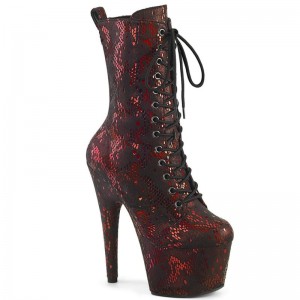Pleaser Adore-1040SPF Laarzen Dames Rood | BELGIE BEWFBLTX