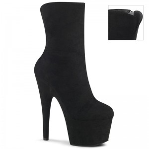 Pleaser Adore-1042 Suede Laarzen Dames Zwart | BELGIE BECTKXAV