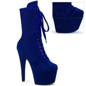 Pleaser Adore-1045VEL Laarzen Dames Donkerblauw | BELGIE BEKTGDZY