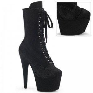 Pleaser Adore-1045VEL Laarzen Dames Zwart | BELGIE BEXUHJER
