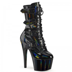 Pleaser Adore-1046 Hologram Laarzen Dames Zwart | BELGIE BEKVOEAH