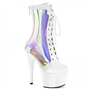 Pleaser Adore-1047 Laarzen Dames Wit | BELGIE BEOJTXWB