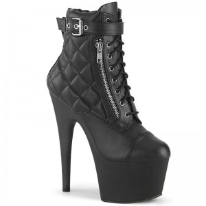 Pleaser Adore-700-05 Vegan Leather Laarzen Dames Zwart | BELGIE BEBODJLM