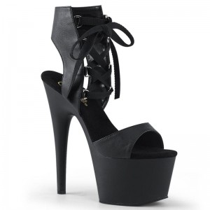 Pleaser Adore-700-14 Vegan Leather Hakken Dames Zwart | BELGIE BEBJSNQO