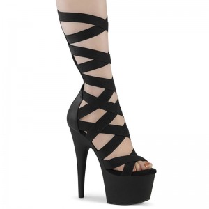 Pleaser Adore-700-48 Vegan Leather Hakken Dames Zwart | BELGIE BEWRGIUL