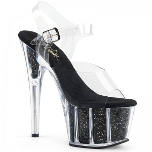 Pleaser Adore-708G Hakken Dames Zwart | BELGIE BERENVKM