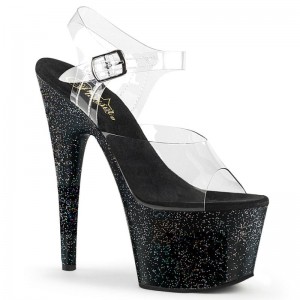 Pleaser Adore-708MG Hakken Dames Zwart | BELGIE BEITWXHP