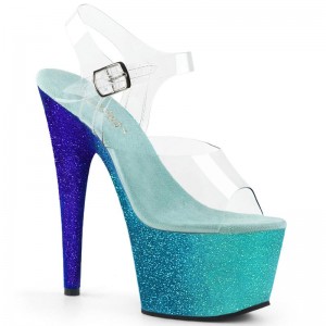 Pleaser Adore-708OMBRE Hakken Dames Turquoise | BELGIE BEZGPEWI