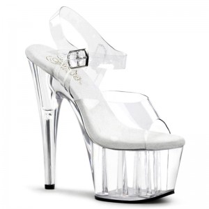 Pleaser Adore-708 Hakken Dames Clear | BELGIE BEZICEGP