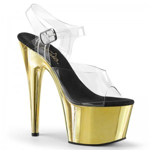 Pleaser Adore-708 Hakken Dames Goud | BELGIE BEXKSOLE