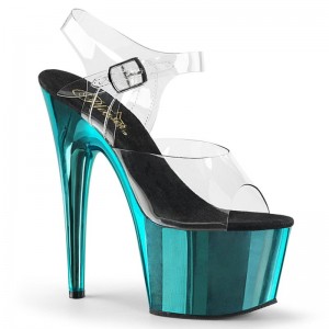 Pleaser Adore-708 Hakken Dames Turquoise | BELGIE BEODTXCN
