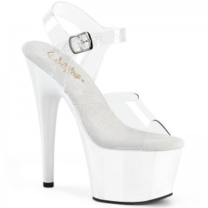 Pleaser Adore-708 Hakken Dames Wit | BELGIE BEUVISOK