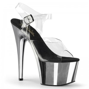 Pleaser Adore-708 Hakken Dames Zilver | BELGIE BEJFXGUZ