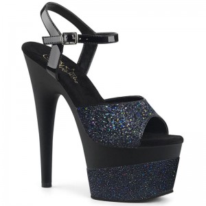 Pleaser Adore-709-2G Hakken Dames Zwart | BELGIE BERBLTHU