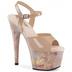 Pleaser Adore-709MB Hakken Dames Beige Roze | BELGIE BEKTFHRM