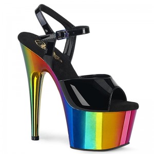 Pleaser Adore-709RC Hakken Dames Zwart Gekleurd | BELGIE BERQKXPI