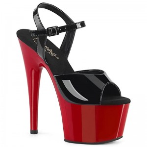 Pleaser Adore-709 Hakken Dames Zwart Rood | BELGIE BEECDQJR