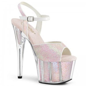 Pleaser Adore-710G Hakken Dames Wit | BELGIE BECUFYXR