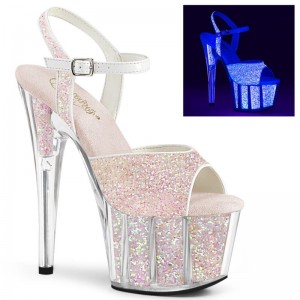 Pleaser Adore-710UVG Hakken Dames Wit | BELGIE BEGEIQFS