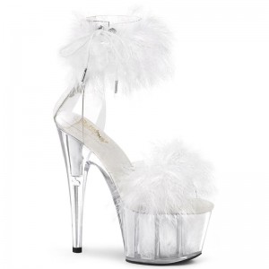 Pleaser Adore-724F Hakken Dames Wit | BELGIE BESDAVOQ