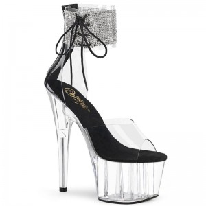 Pleaser Adore-724RS Hakken Dames Zwart | BELGIE BECGQTSI