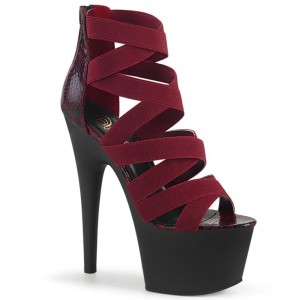 Pleaser Adore-748SP Hakken Dames Rood Zwart | BELGIE BEYAGKBN