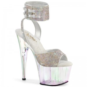 Pleaser Adore-791HTRS Hakken Dames Zilver | BELGIE BEBJHOEL