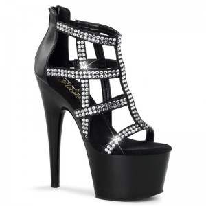 Pleaser Adore-798 Vegan Leather Hakken Dames Zwart | BELGIE BEIAUHEG