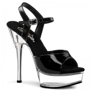 Pleaser Allure-609 Hakken Dames Zwart | BELGIE BEEOIMDU