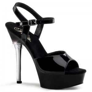 Pleaser Allure-609 Hakken Dames Zwart | BELGIE BEYQBVIM