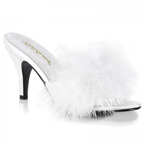 Pleaser Amour-03 Badslippers Dames Wit | BELGIE BEMAXFUT