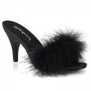 Pleaser Amour-03 Badslippers Dames Zwart | BELGIE BEPVCDGM