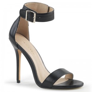 Pleaser Amuse-10 Vegan Leather Hakken Dames Zwart | BELGIE BEIUHRWT